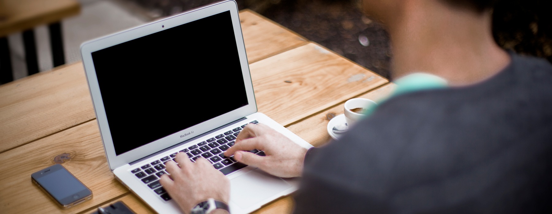 man on computer